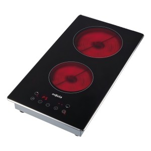 Anafe Vitroceramica Enxuta 2 Hornallas Touch Control Color Negro