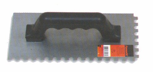 Mango de plástico Llana de chapa mango de plástico cerrado dentada 25,6 x 12 cm Dentada